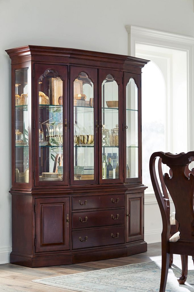 Cherry Grove Wood Extendable Pedestal Dining Room Set