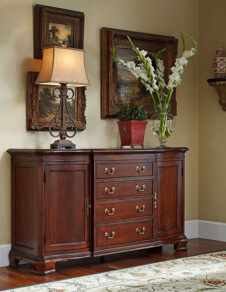 Cherry Grove Wood Extendable Pedestal Dining Room Set