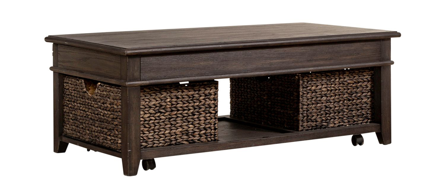 Mill Creek Lift Top Cocktail Table Set | 3-Piece | Peppercorn