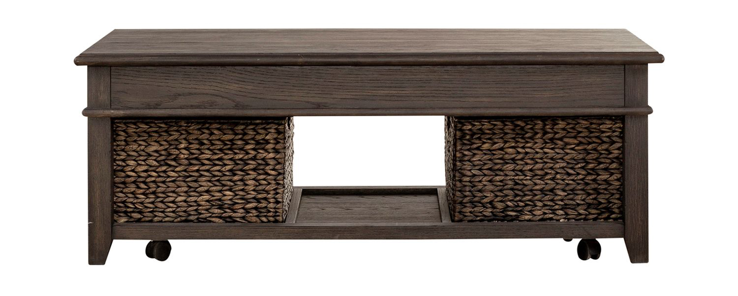 Mill Creek Lift Top Cocktail Table Set | 3-Piece | Peppercorn