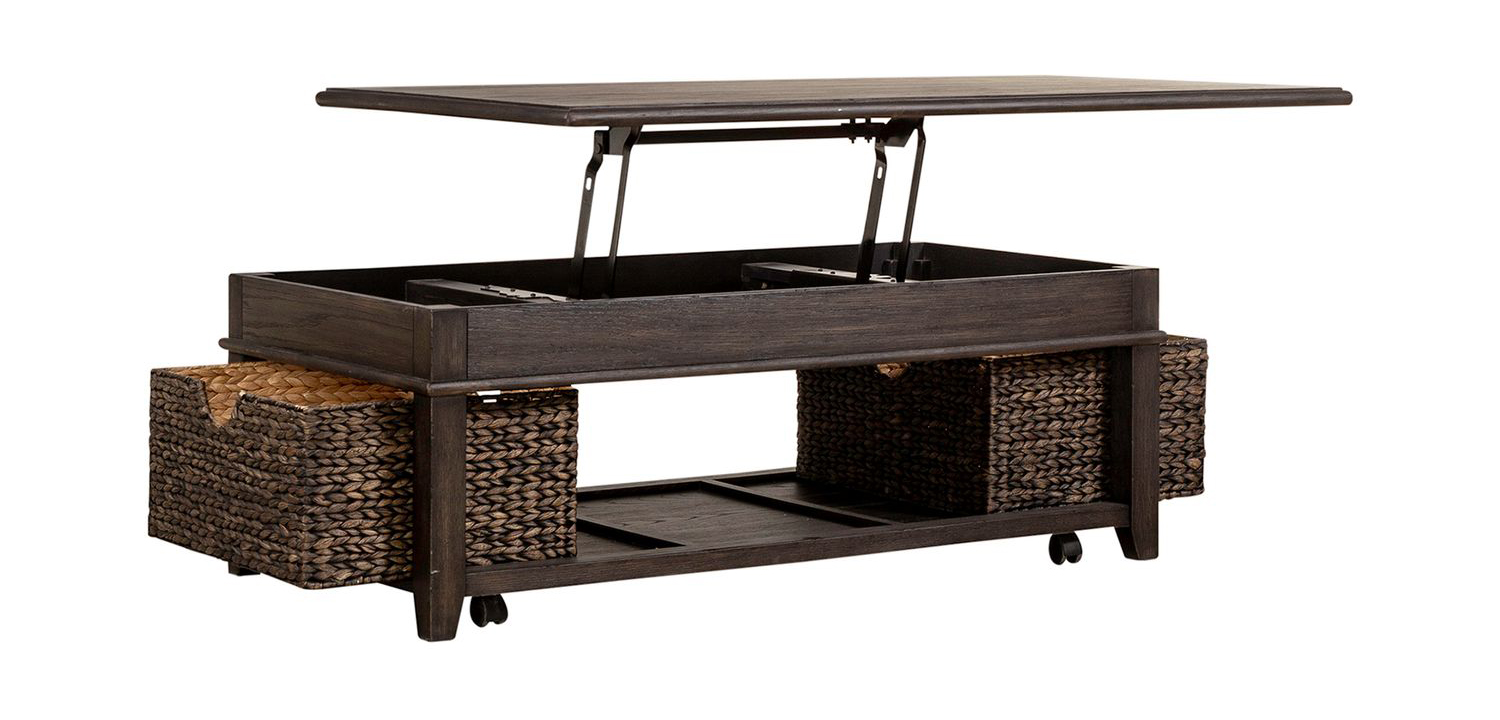 Mill Creek Rectangular Wood Lift Top Cocktail Table