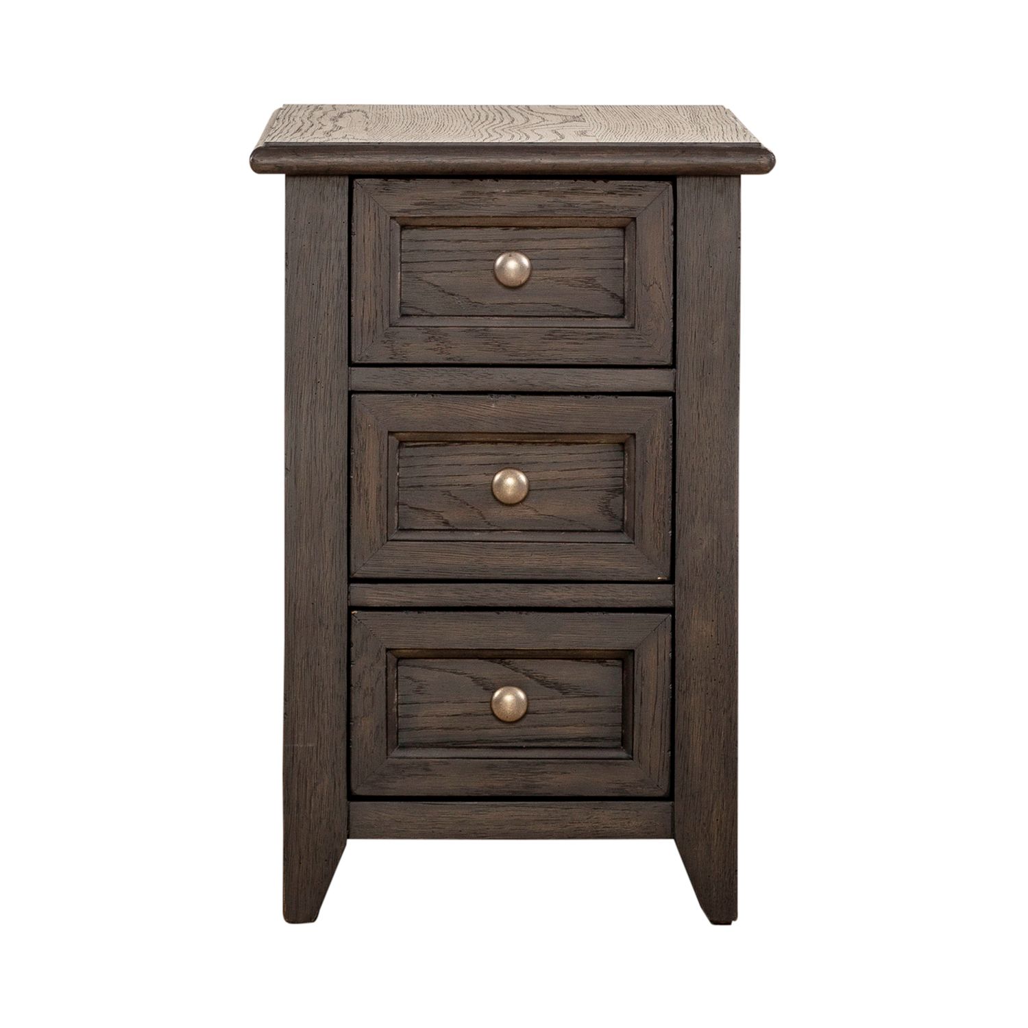 Mill Creek Rectangular Wood 3-Drawer Chairside Table