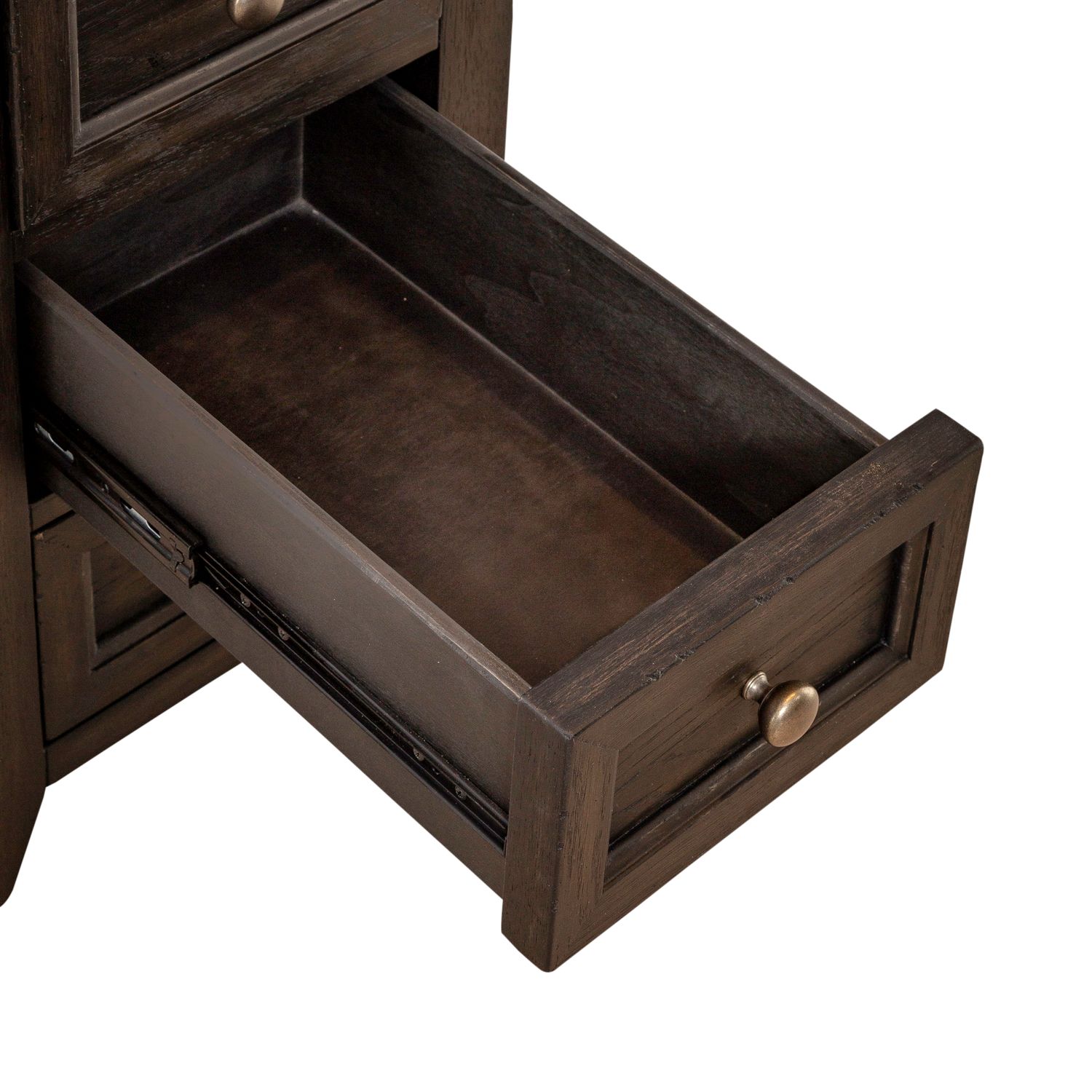 Mill Creek Rectangular Wood 3-Drawer Chairside Table