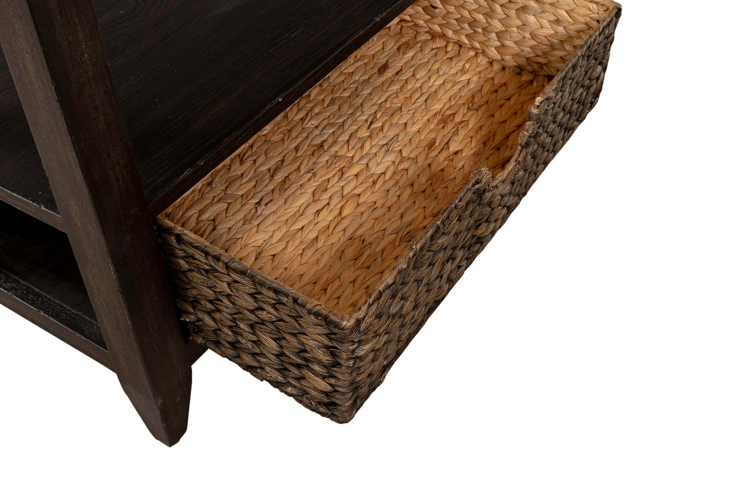 Mill Creek Rectangular Wood 2-Drawer Sofa Table w/2 Baskets