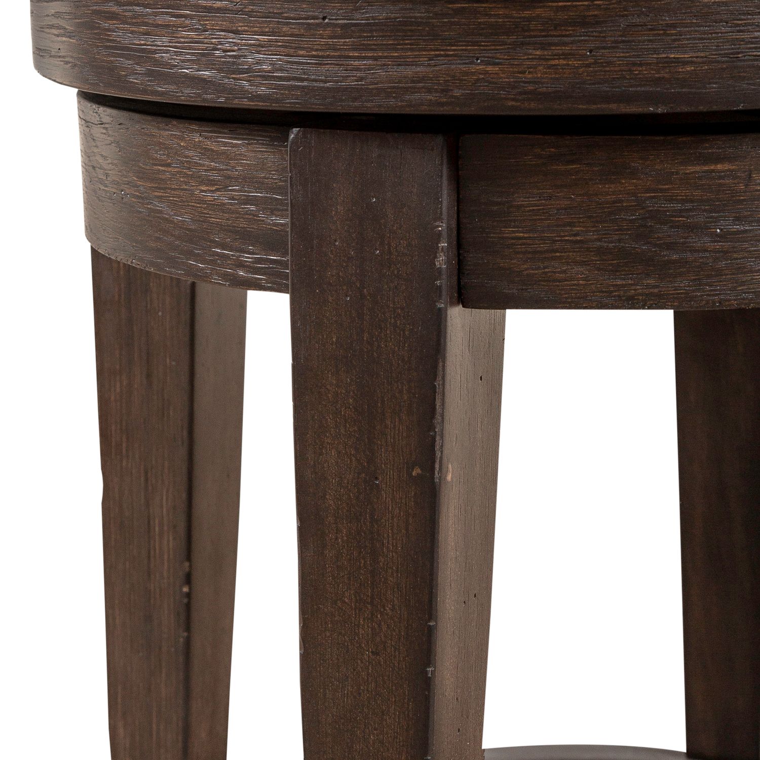 Mill Creek Linen/Wood Console Swivel Stool