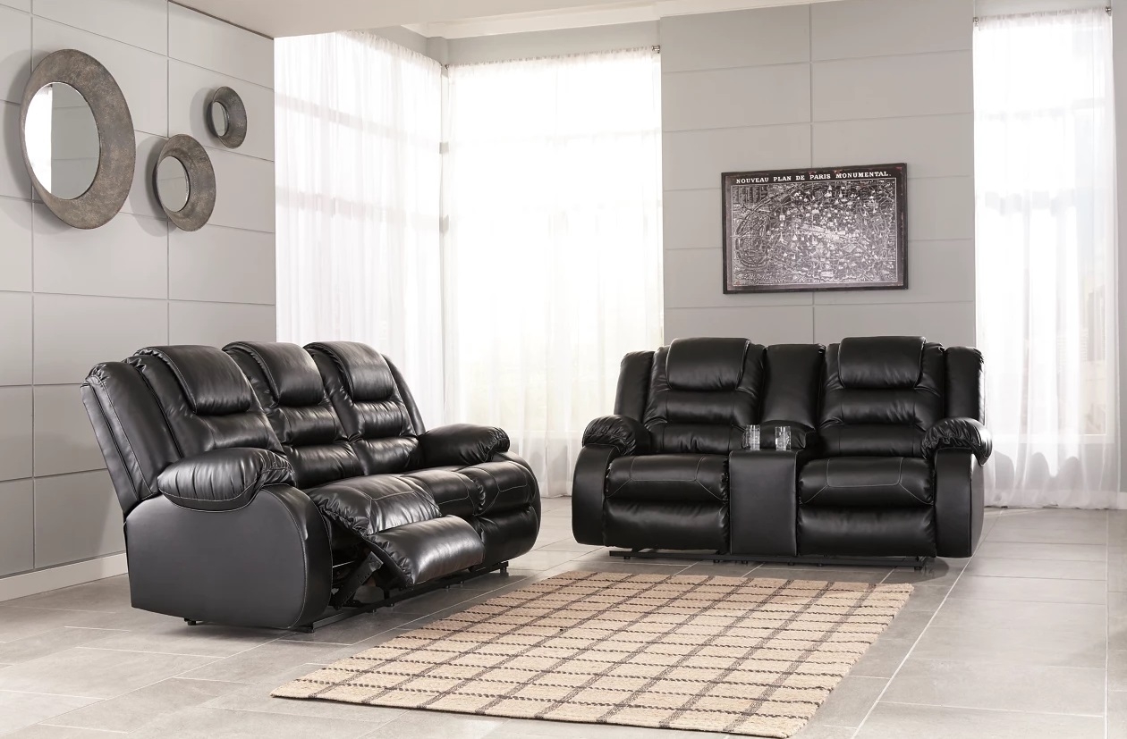 Vacherie PU Manual Reclining Living Room Set