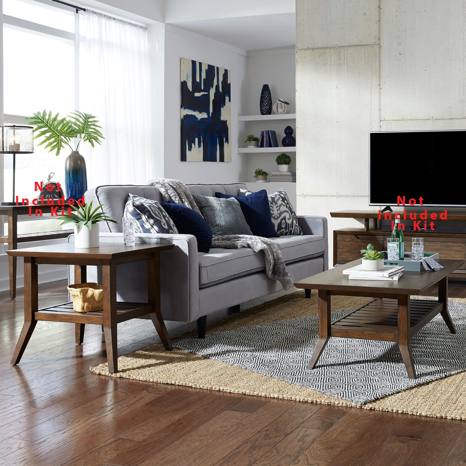 Ventura Blvd Rectangular Wood End Table