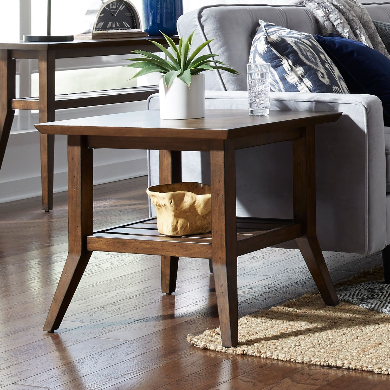 Ventura Blvd Rectangular Wood End Table