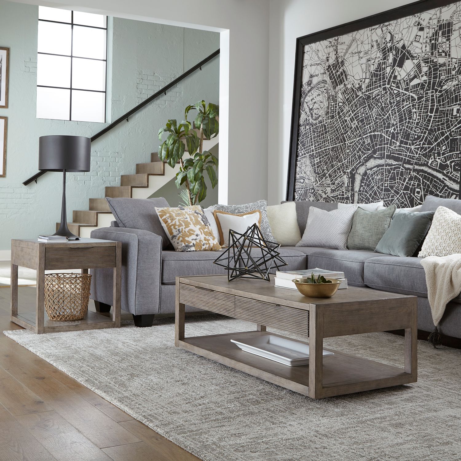 Bartlett Field Rectangular Wood 2-Drawer Cocktail Table