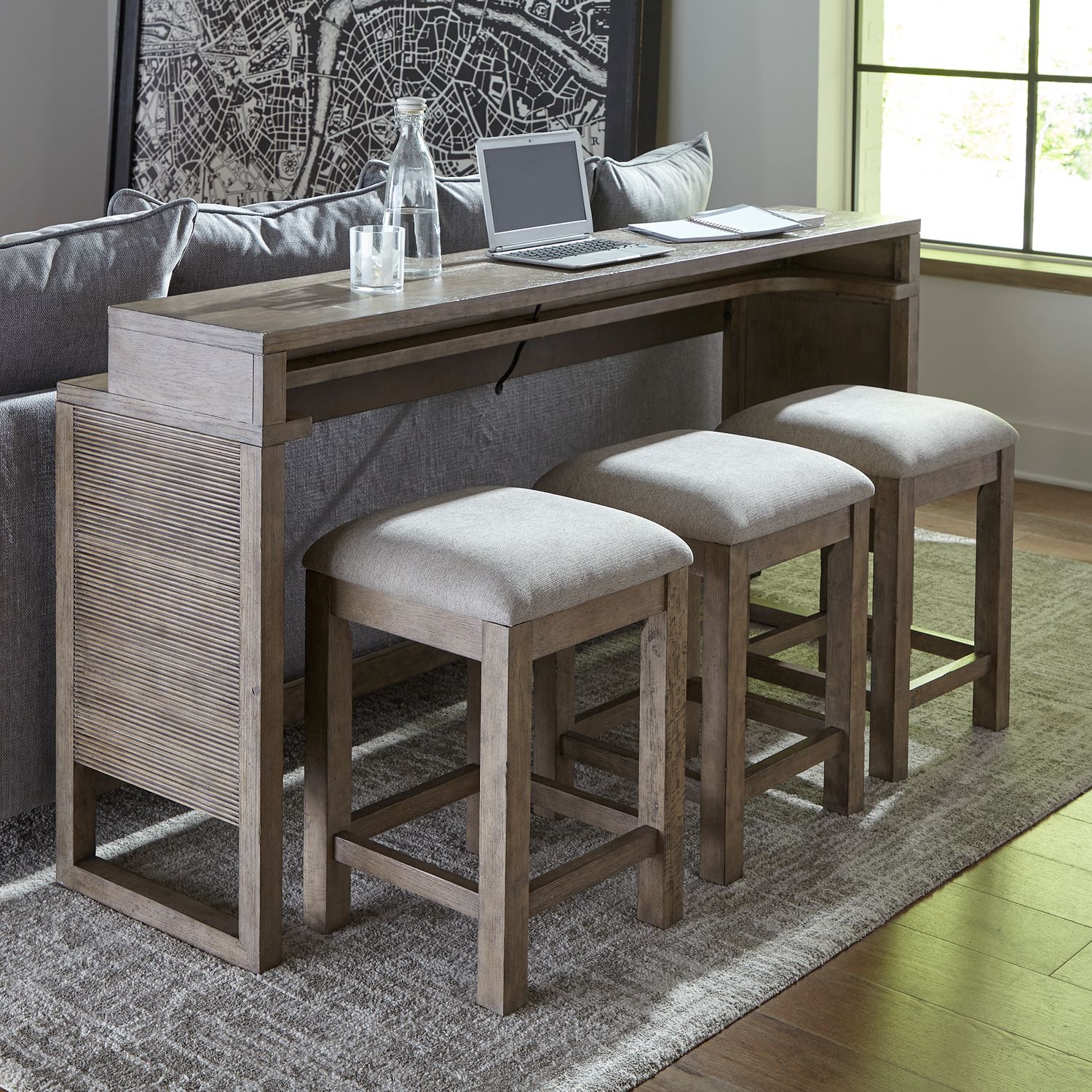 Bartlett Field Polyester/Wood Console Stool