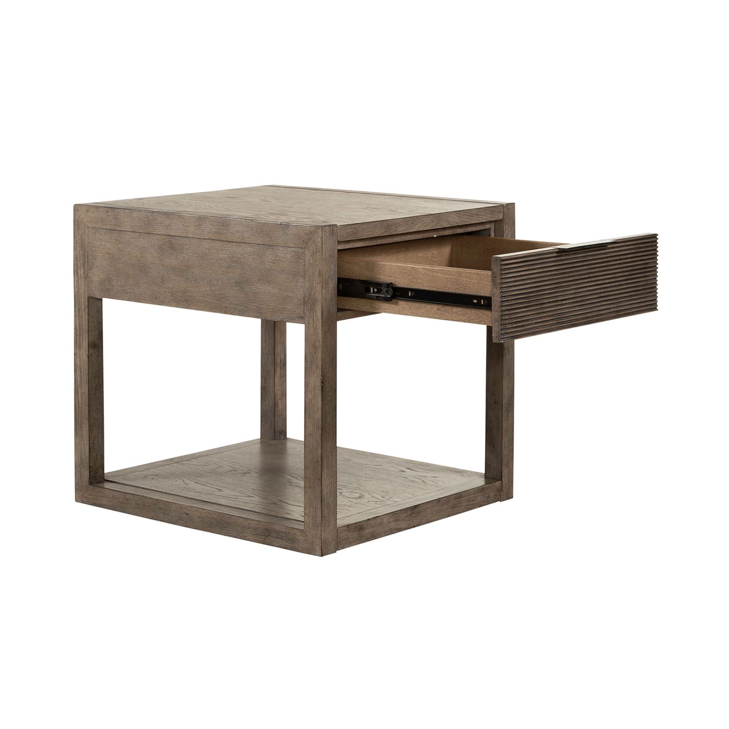 Bartlett Field Rectangular Wood 1-Drawer End Table