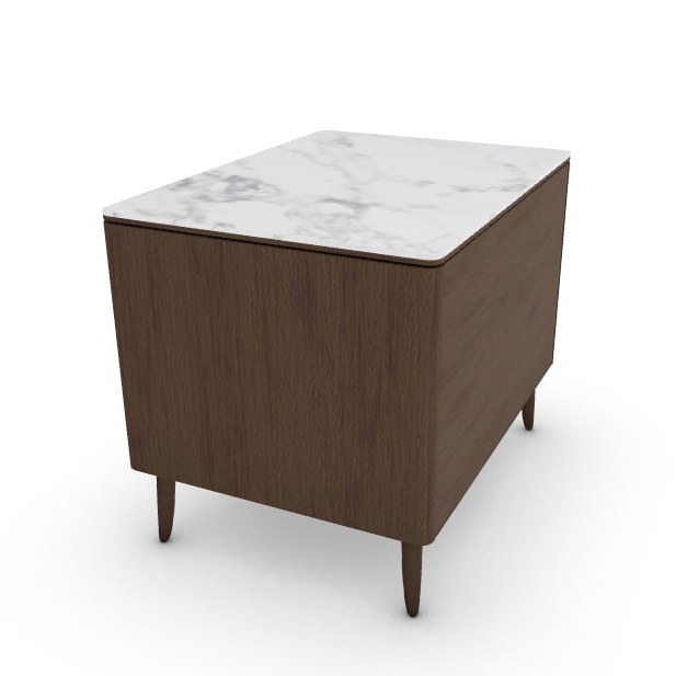 Boston Ceramic/Wood Nightstand w/2 Drawers