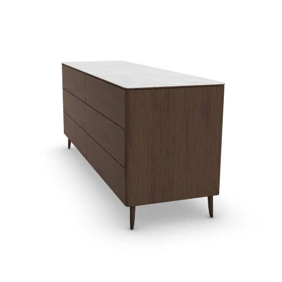 Boston Ceramic/Wood 6-Drawer Dresser