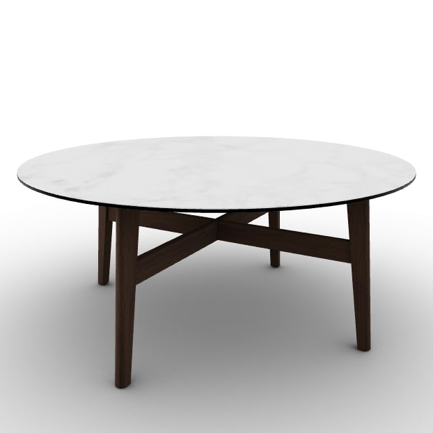 Abrey Laminated Ceramic-Glass/Wood Coffee Table