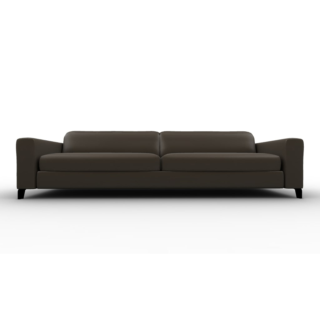 Norma Leather Fixed Adjustable Headrest & Footrest Maxi Sofa