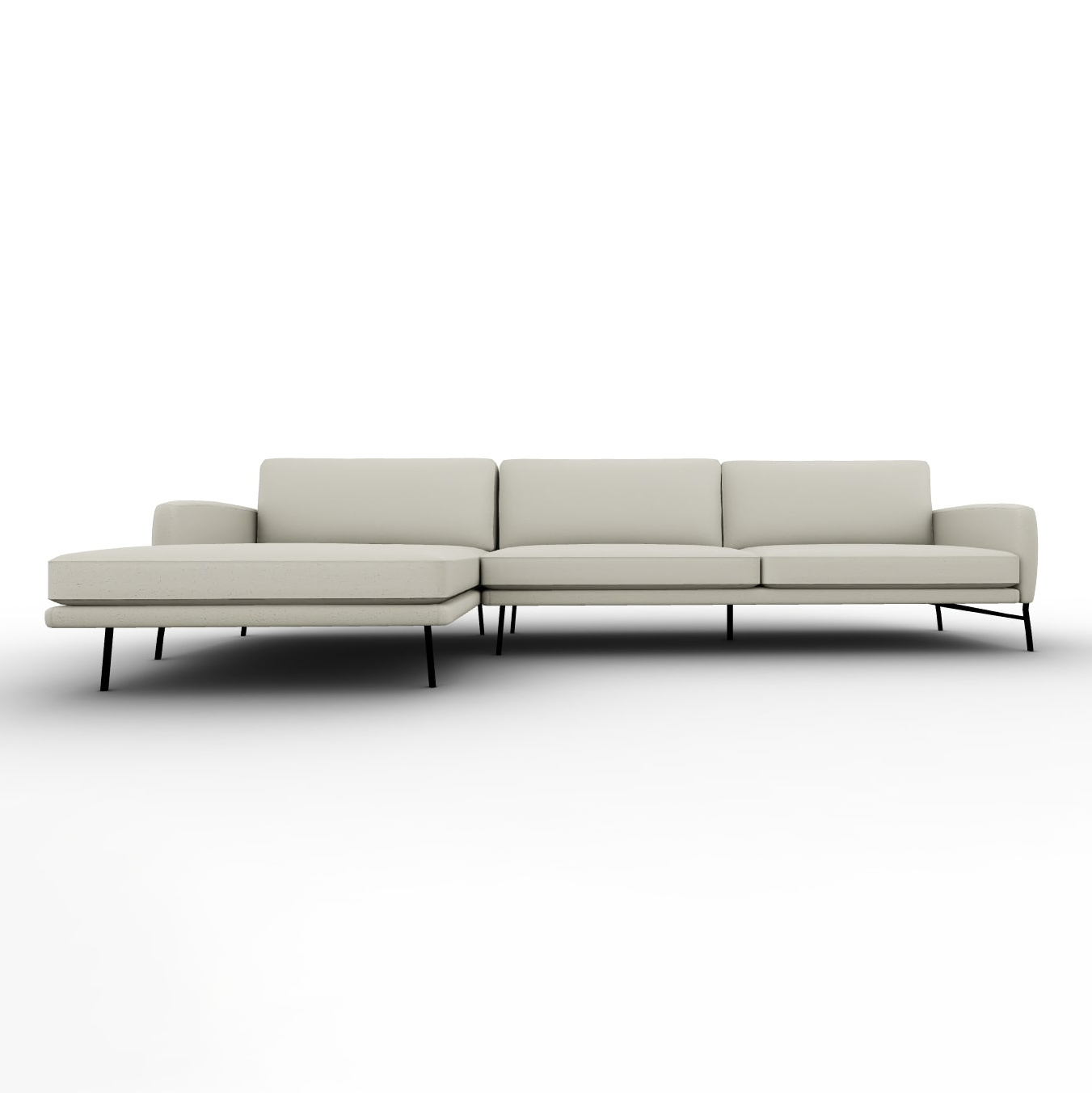 Le Marais Fabric Sofa w/Left Hand Chaise Facing