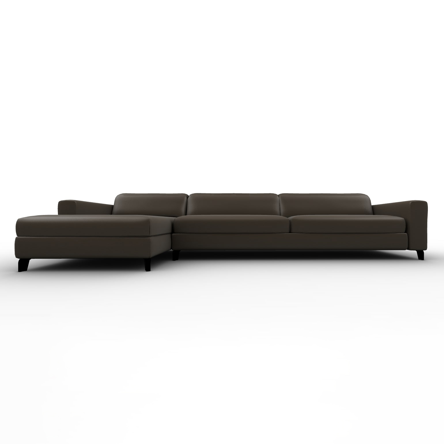 Norma Leather Sofa w/Left Hand Chaise Facing