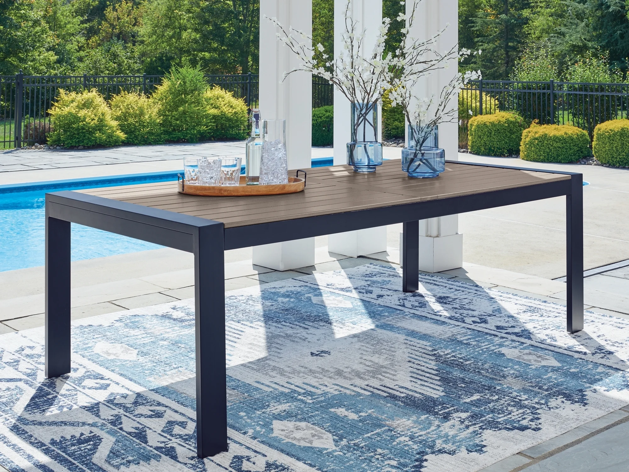 East Beach Aluminum/HDPE Rectangular Dining Table