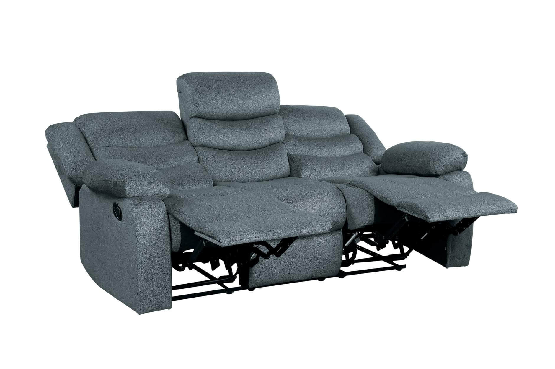 Discus Fabric Double Reclining Sofa by Homelegance