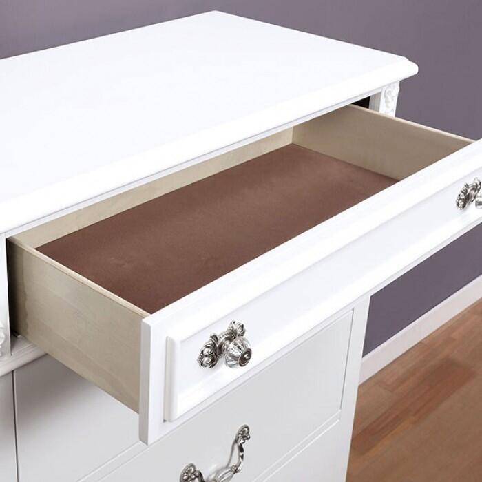 Belva Wood Chest w/5 Drawers