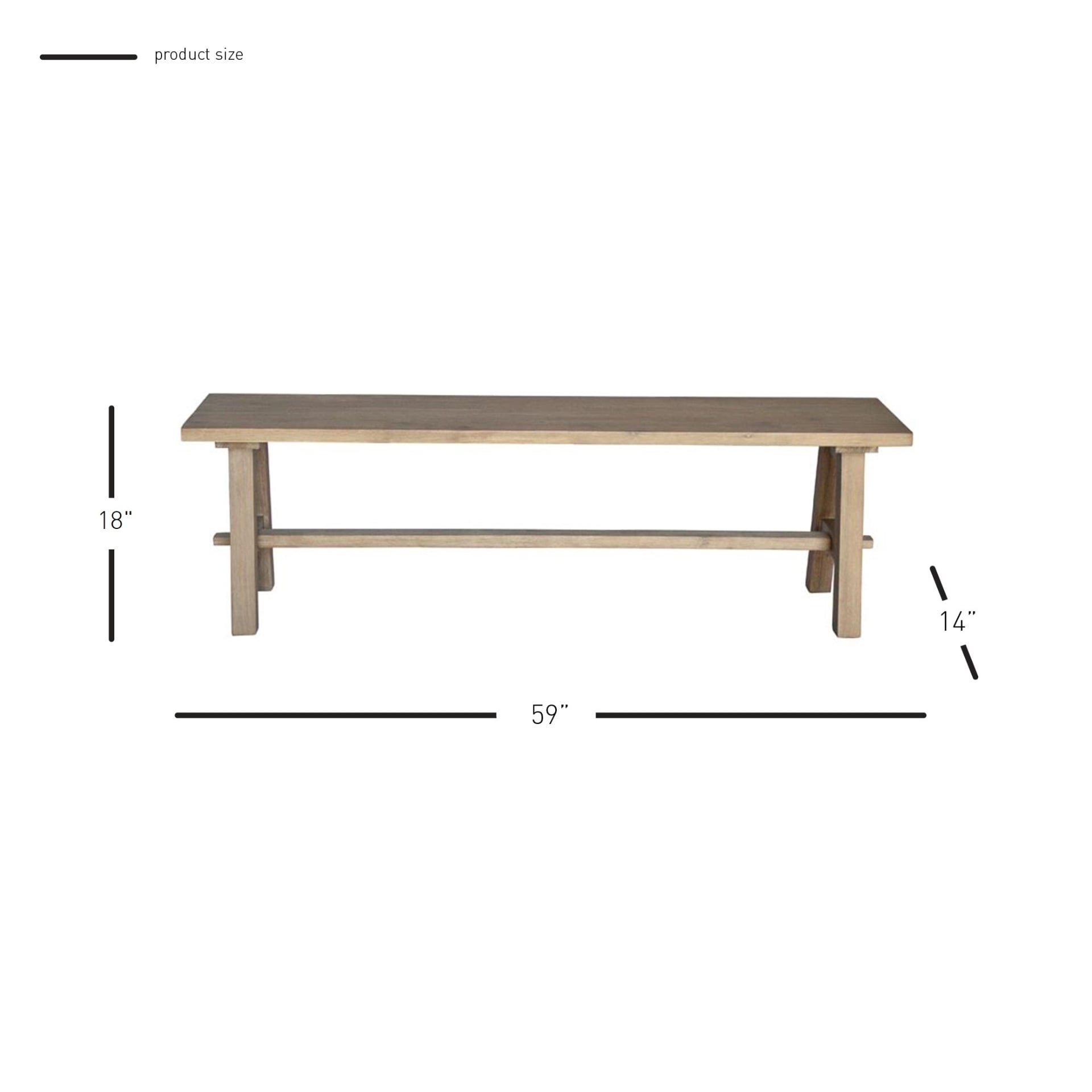 Bedford 59-inch Bench