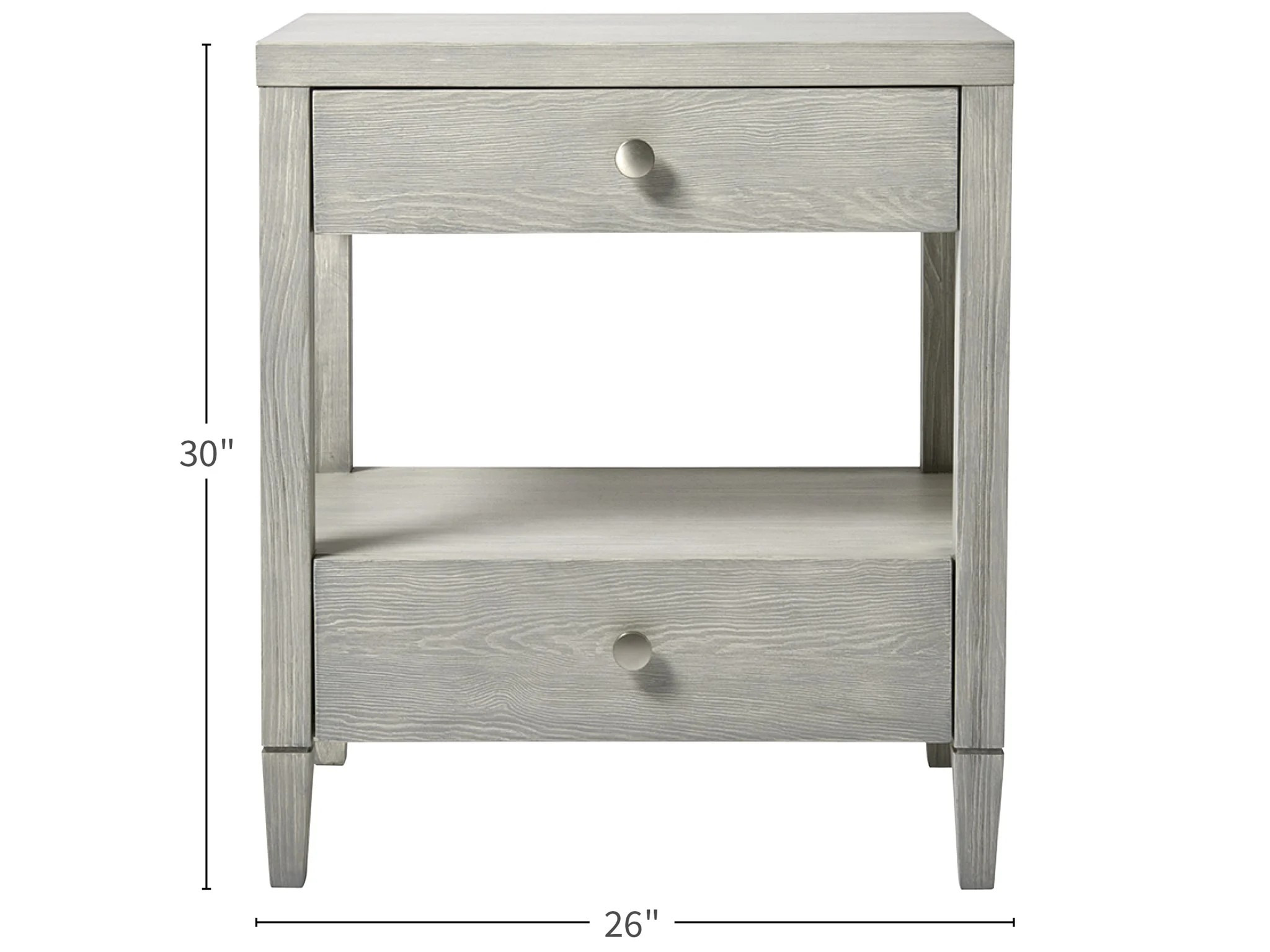 Wood Bedside Table w/2 Drawers