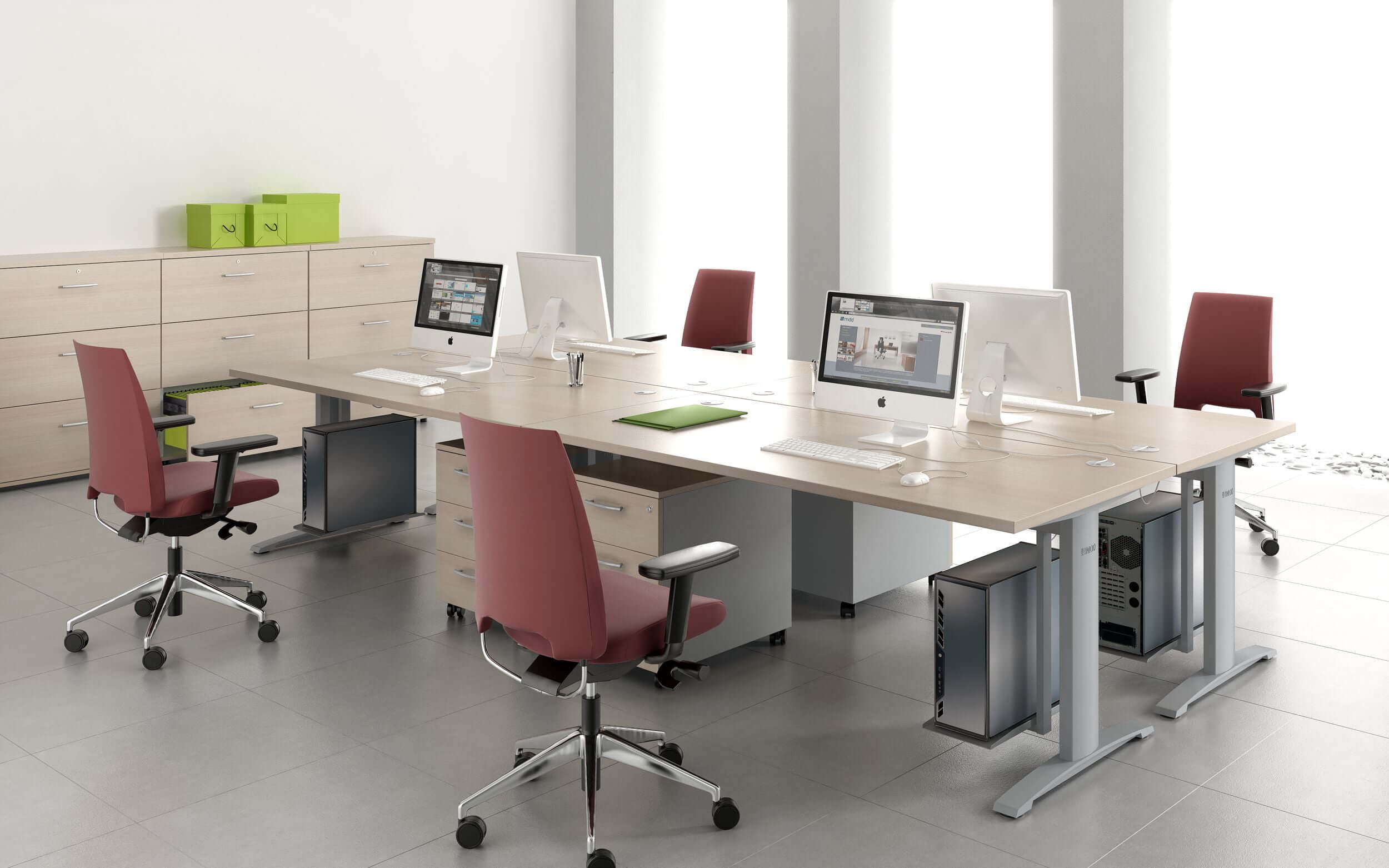 Ergonomic Master MFC Rectangular Office Desk