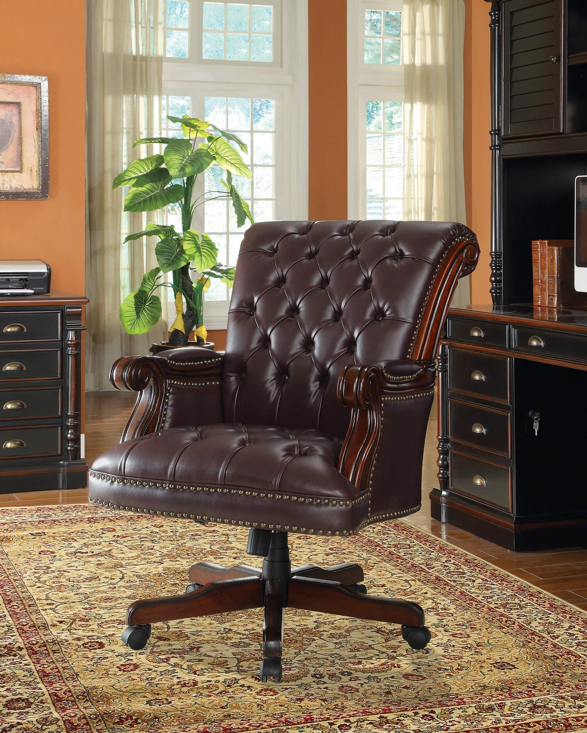 Calloway Tufted Adjustable Height Leatherette Office Chair