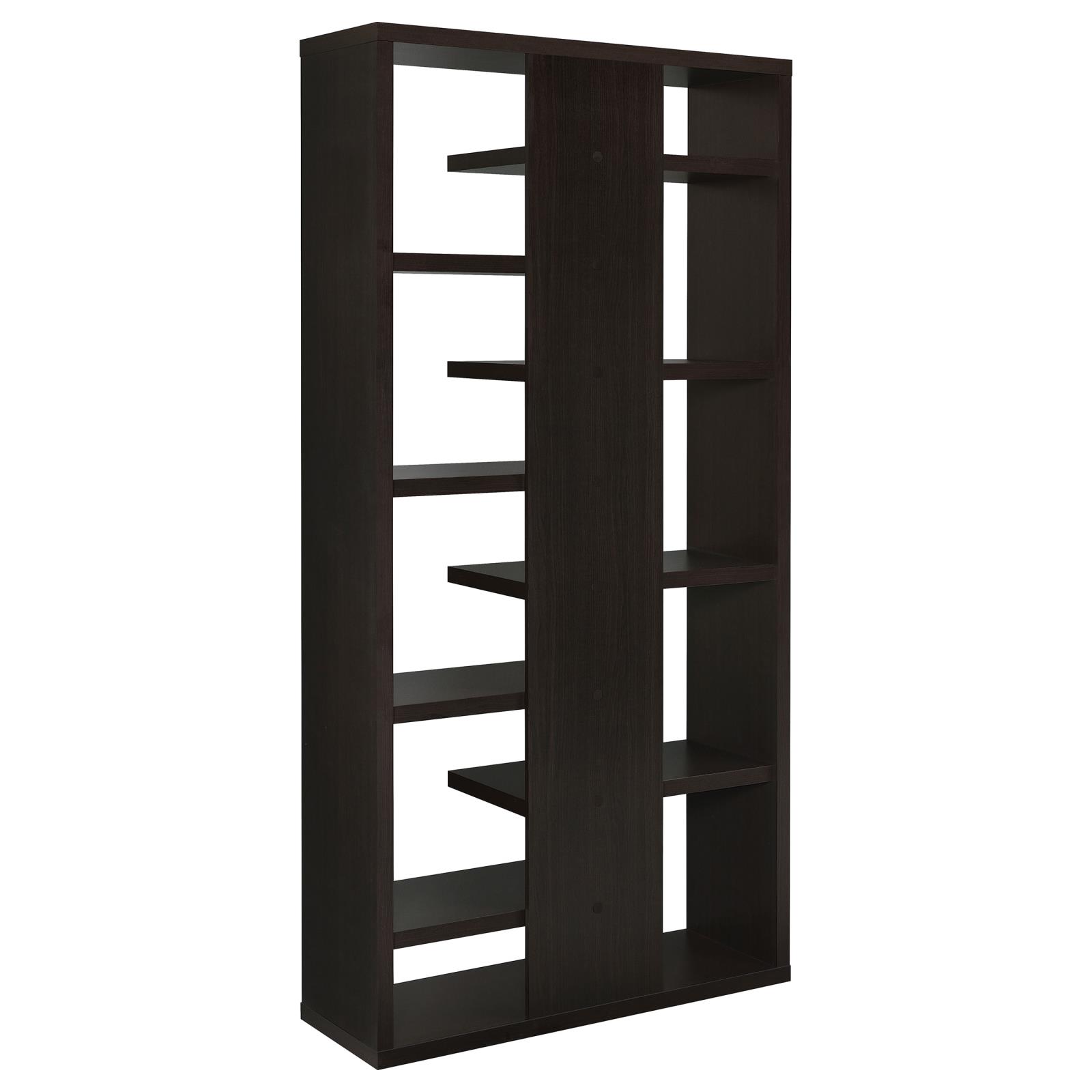 Altmark Bookcase with Staggered Floating Shelves