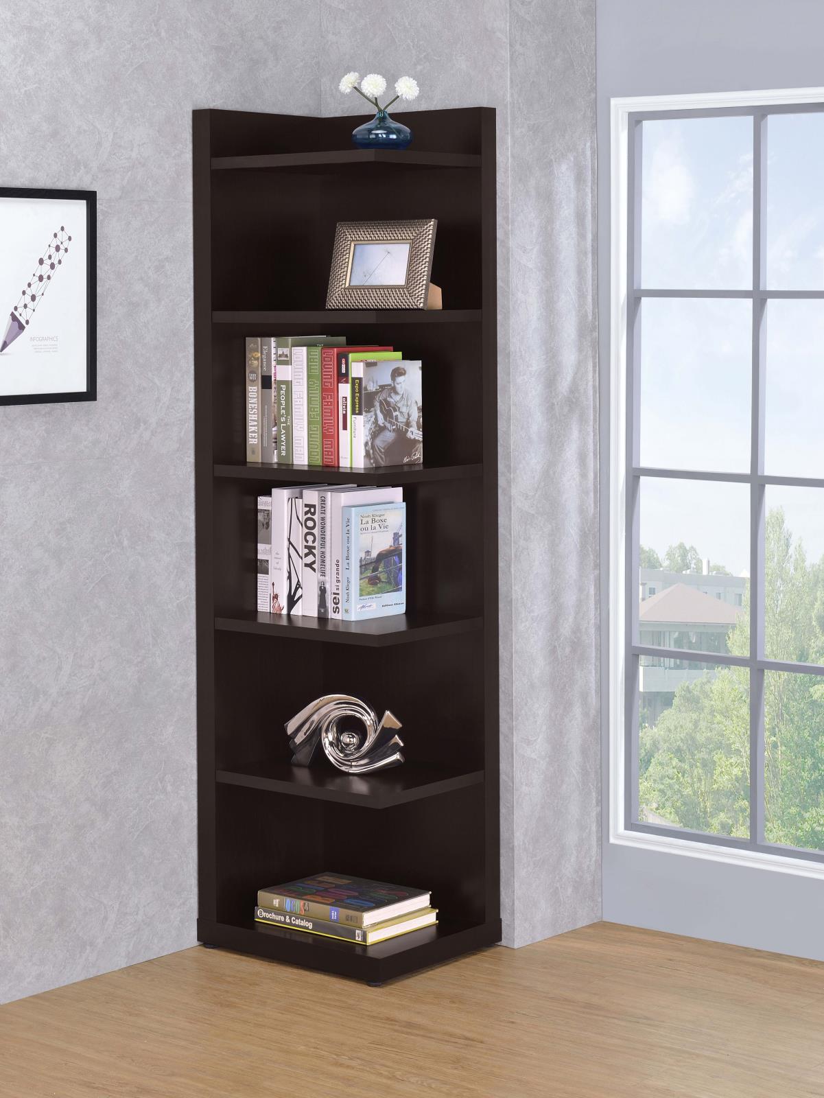 Pinckard 6-tier Corner Bookcase