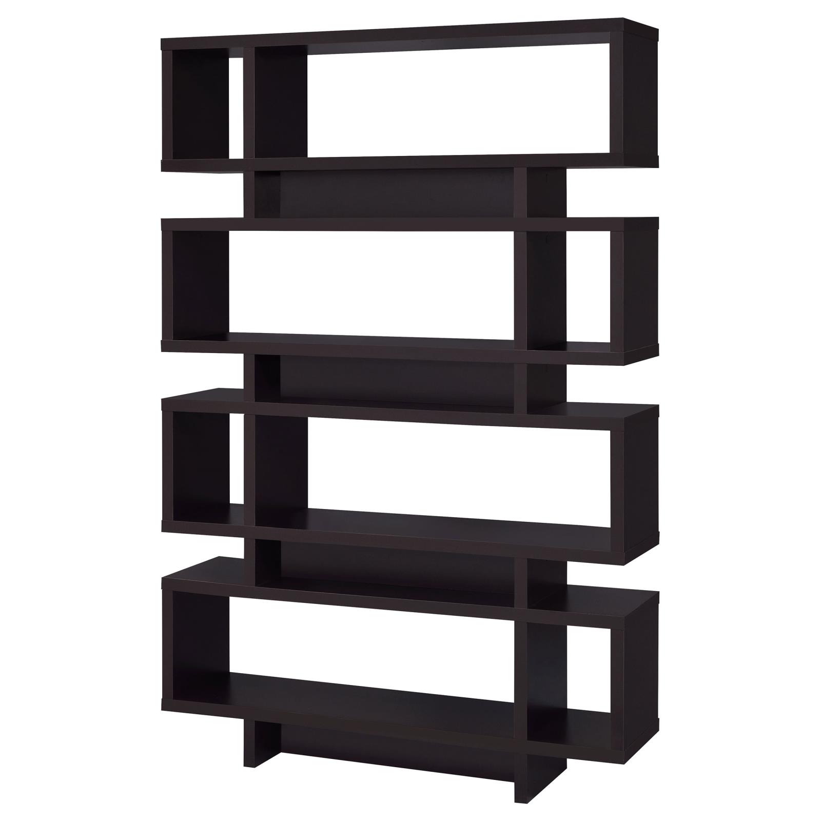 Reid 4-tier Open Back Geometric Bookcase