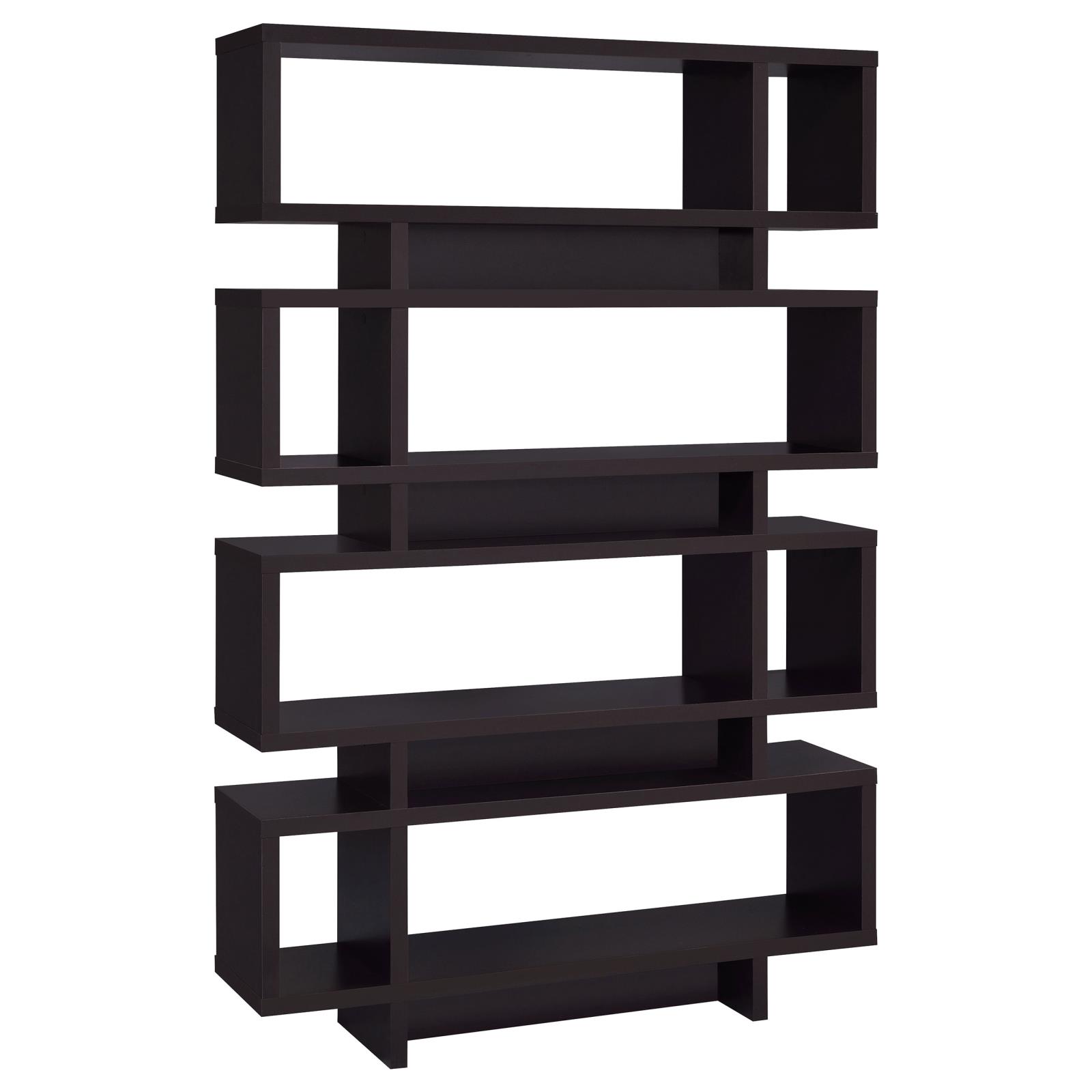 Reid 4-tier Open Back Geometric Bookcase