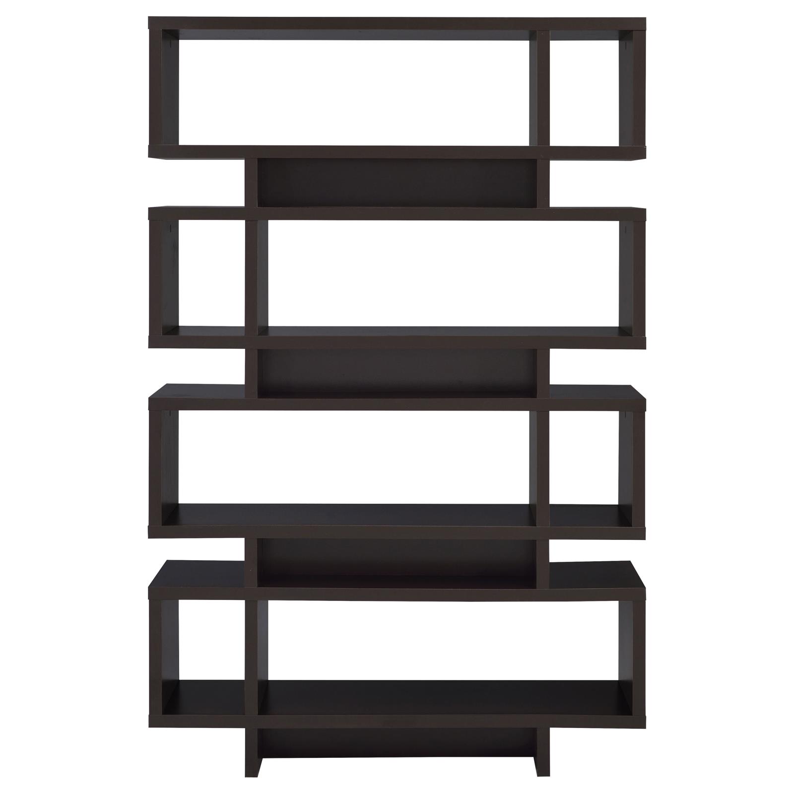 Reid 4-tier Open Back Geometric Bookcase