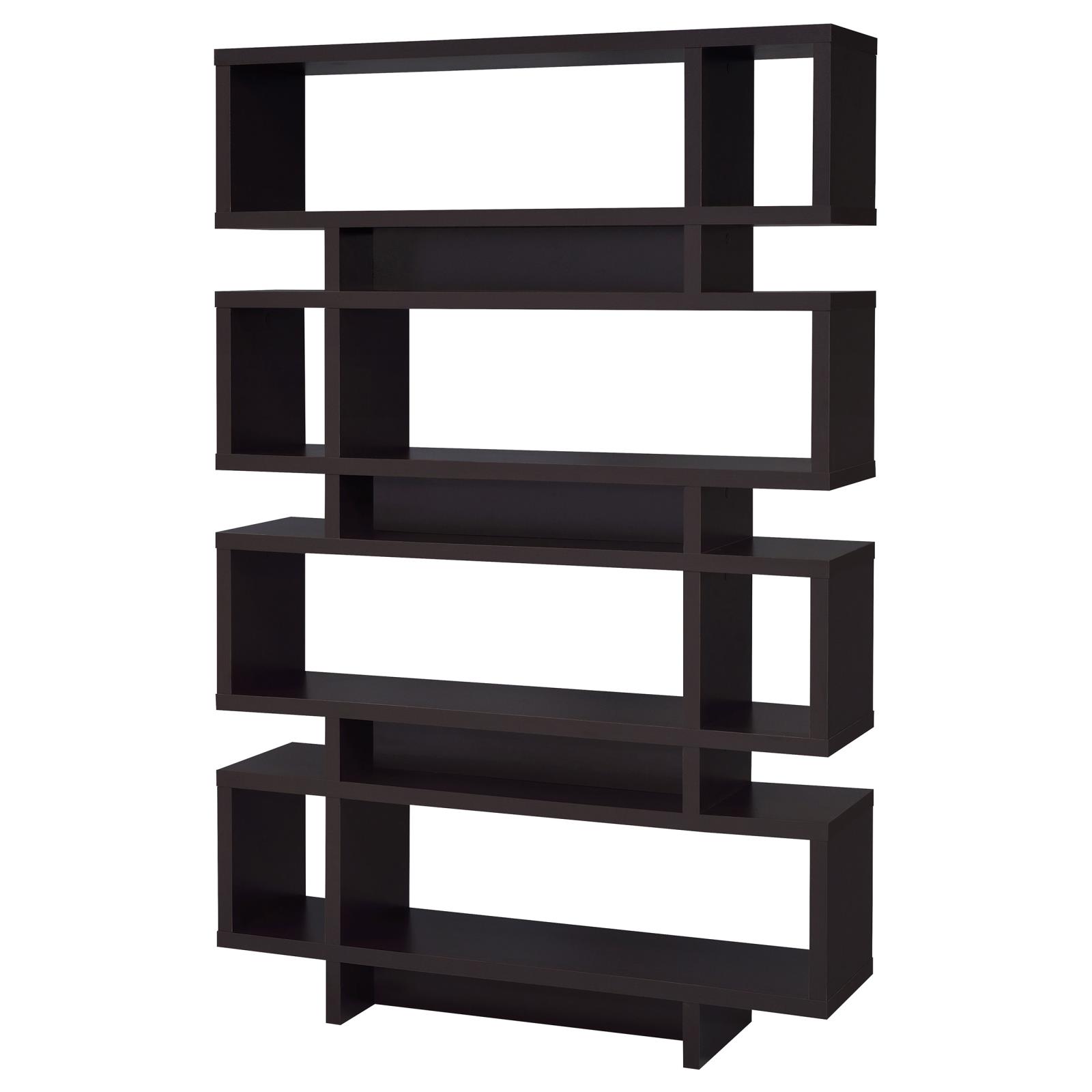 Reid 4-tier Open Back Geometric Bookcase