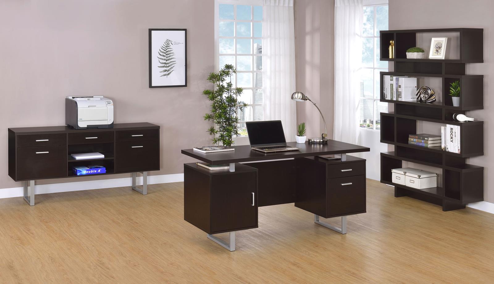 Reid 4-tier Open Back Geometric Bookcase