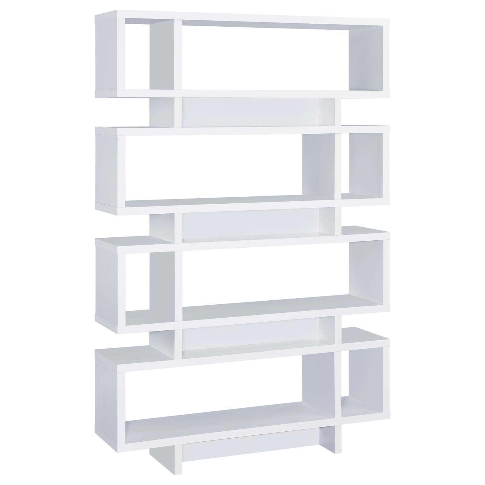 Reid 4-tier Open Back Geometric Bookcase