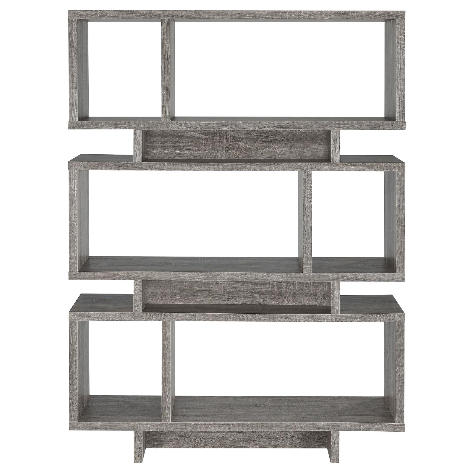 Reid 3-tier Open Back Geometric Bookcase