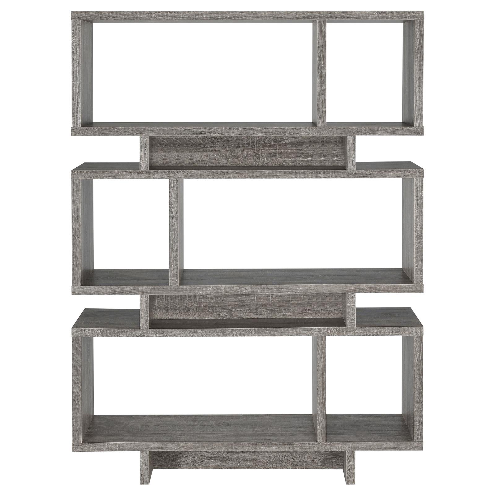 Reid 3-tier Open Back Geometric Bookcase