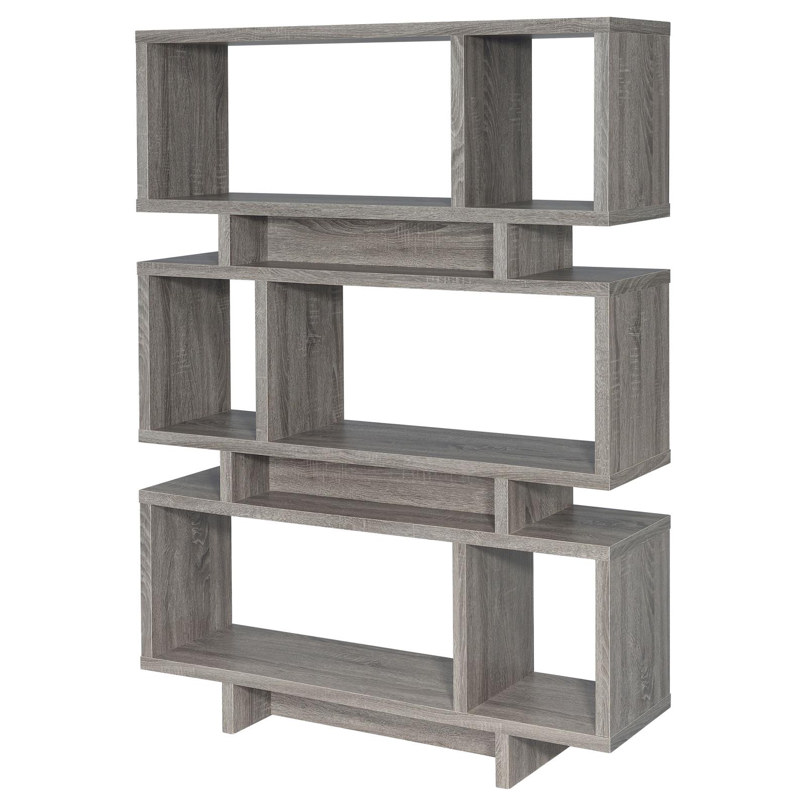 Reid 3-tier Open Back Geometric Bookcase