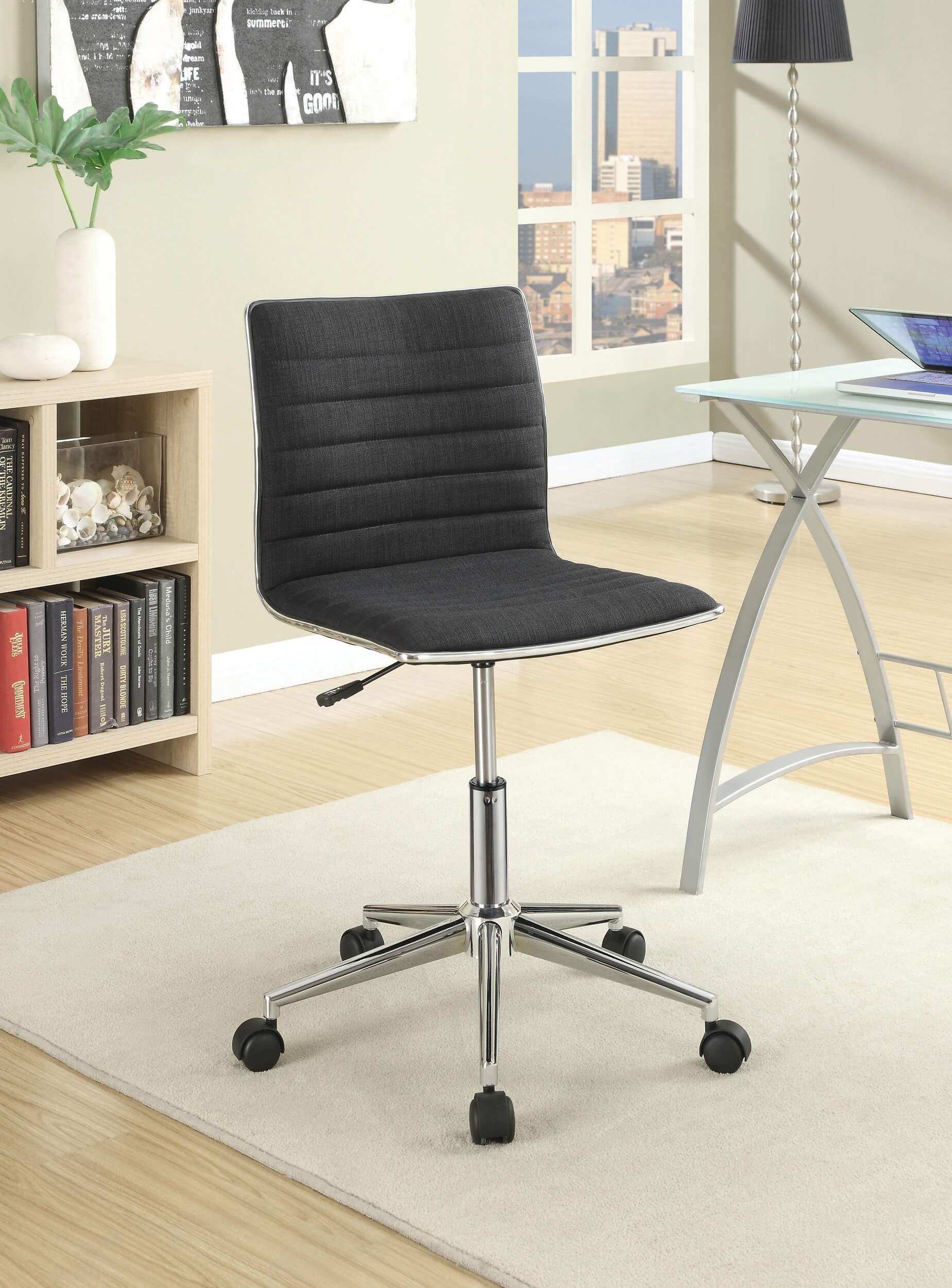 Chryses Adjustable Height Fabric Office Chair with Chrome Base