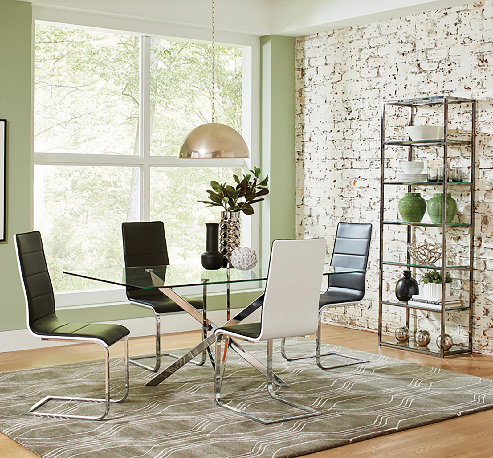 Kate 6-shelf Glass/Metal Bookcase