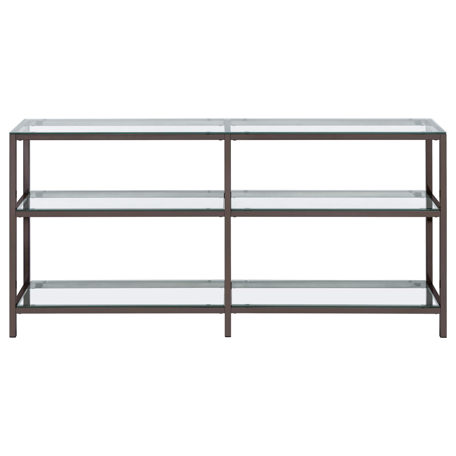 Kate 2-tier Glass/Metal Bookcase