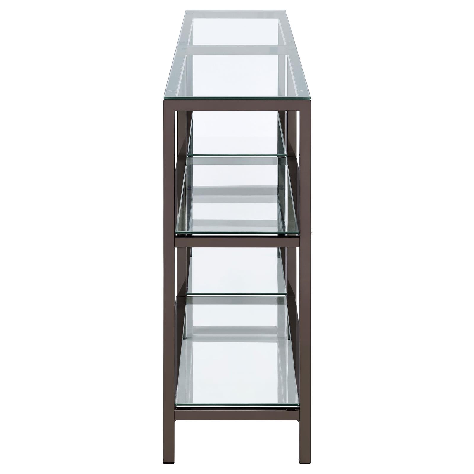 Kate 2-tier Glass/Metal Bookcase