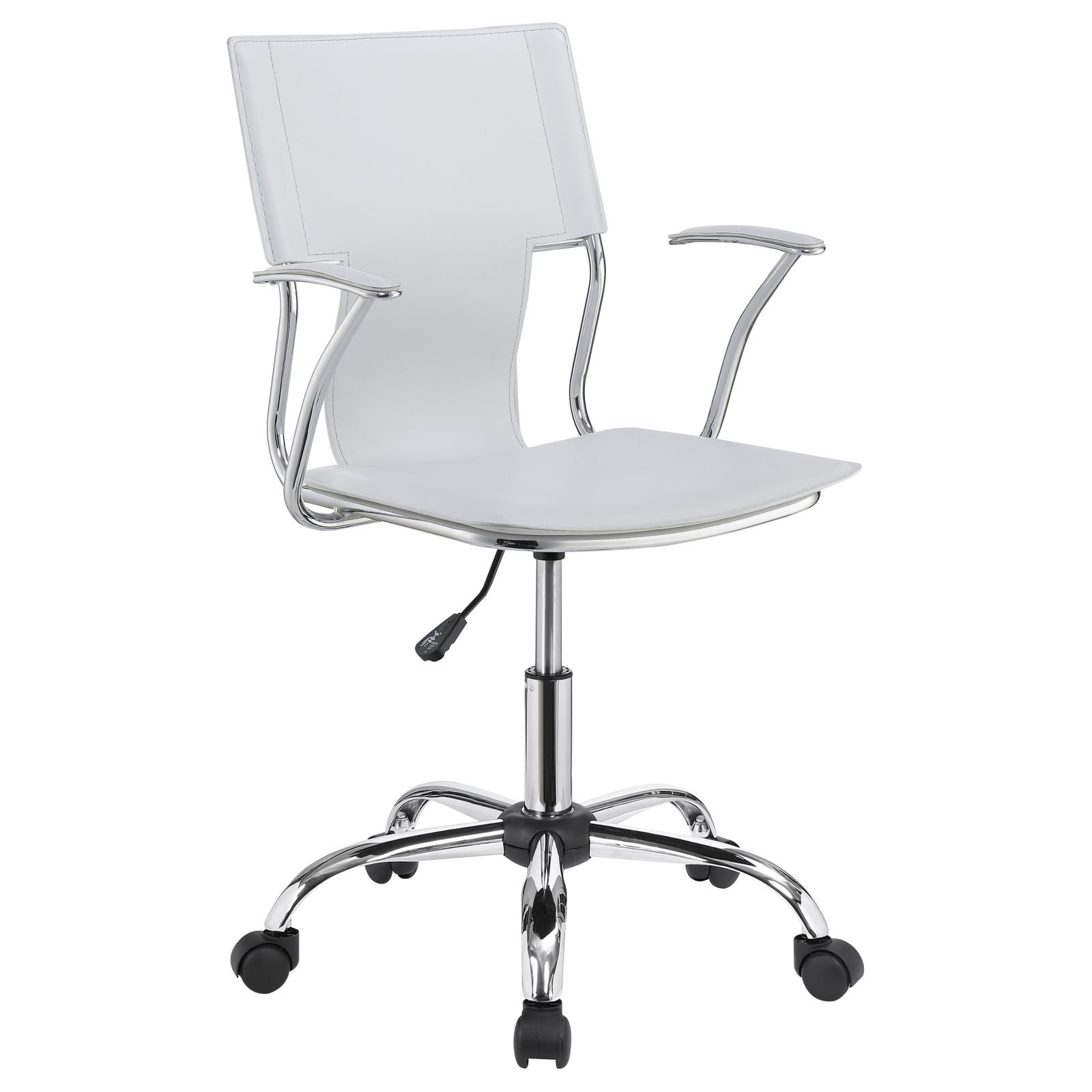 Himari Adjustable Height Leatharette Office Chair with Chrome Base