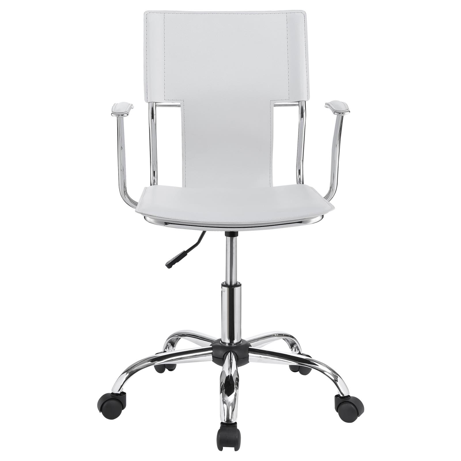 Himari Adjustable Height Leatharette Office Chair with Chrome Base