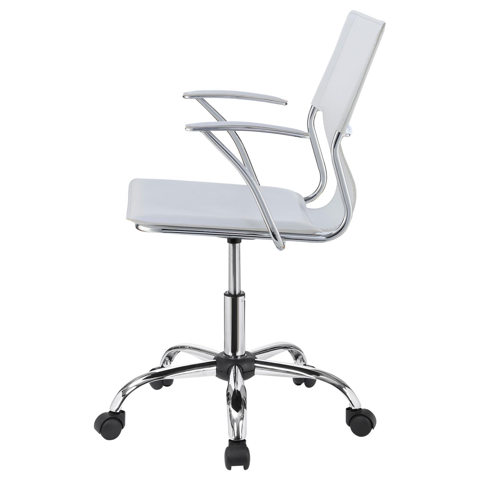 Himari Adjustable Height Leatharette Office Chair with Chrome Base