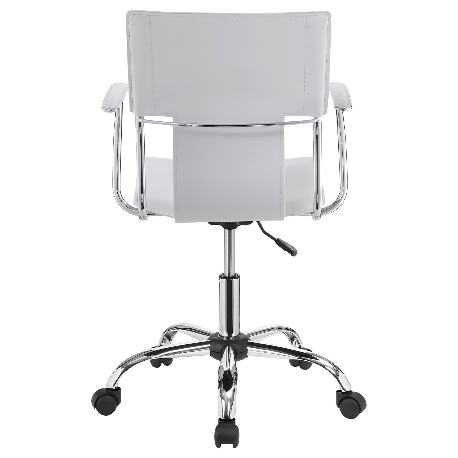 Himari Adjustable Height Leatharette Office Chair with Chrome Base
