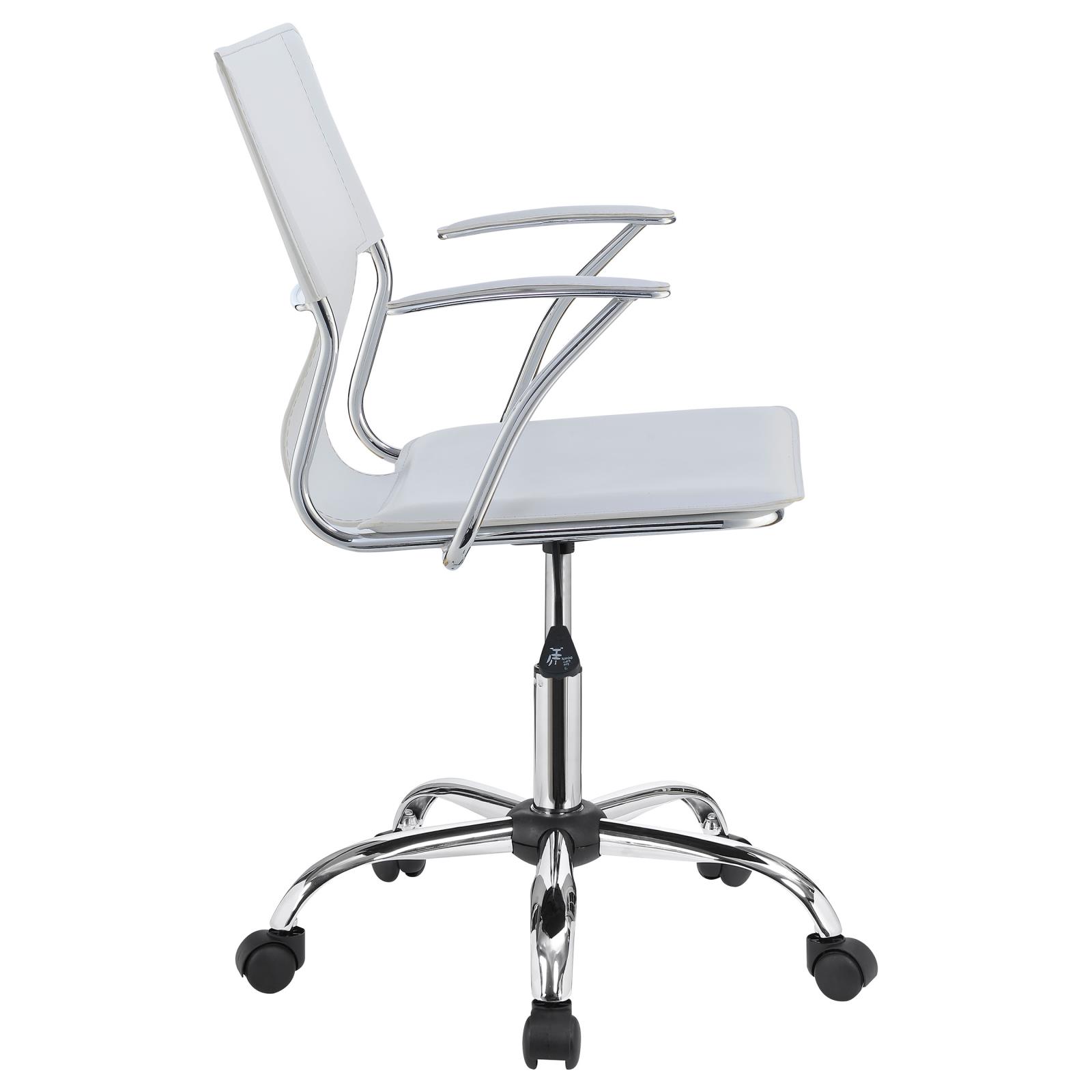 Himari Adjustable Height Leatharette Office Chair with Chrome Base