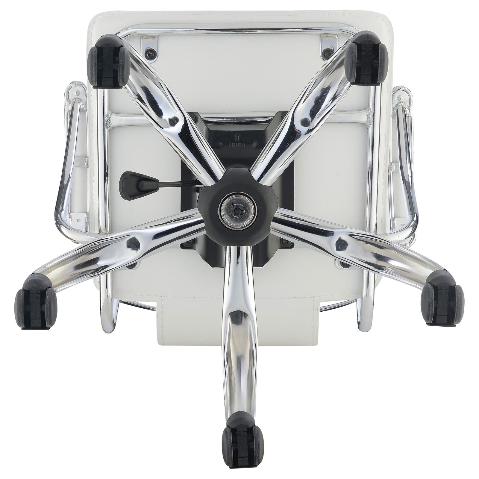 Himari Adjustable Height Leatharette Office Chair with Chrome Base