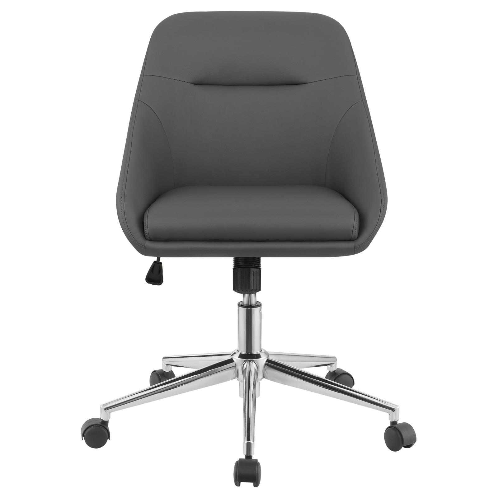 Jackman Upholstered Leatherette Office Chair with Chrome Base